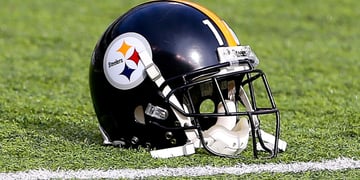 Pittsburgh Steelers helmet on NFL grass