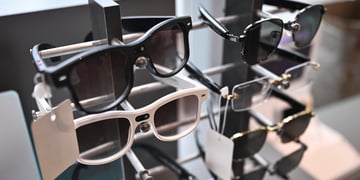 Eight pairs of smart AI glasses on display in China