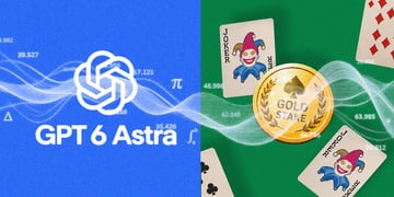 Split screen of GPT6 logo and a game of Balatro poker.