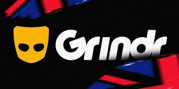 The logo of the Grindr app.