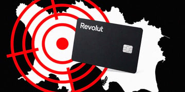 Target on the Isle of Jersey, and black payment card with Revolut logo.