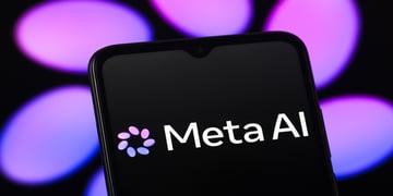 Meta AI logo placed on a smartphone screen