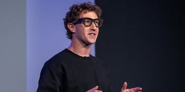 Mark Zuckerberg wears a pair of Meta Ray-Ban Display AI glasses