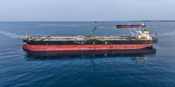 Oil tanker in Mediterranean, Iran, Middle East, war
