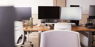 personal computers on a desk