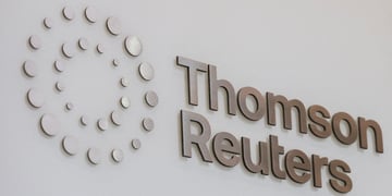 Thomson Reuters logo on a building.