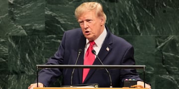 US President Donald Trump speaks during the 81st session of the United Nations.