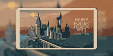 Bing wallpaper showing Harry Potter movie collection ad