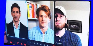 A human and two AI agents on a job interview call.