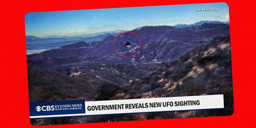 FBI footage of a black triangle UFO hovering in the mountains.