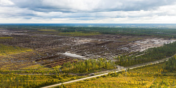  An aerial view shows a Google data centre construction site in Muhos