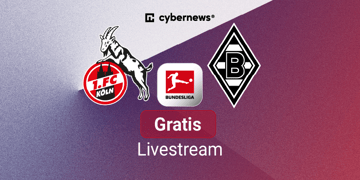 Vereinslogos des 1. FC Köln und von Borussia Mönchengladbach zum Rheinderby