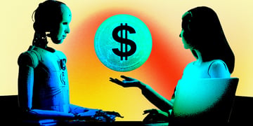Male and female bots, and a dollar.