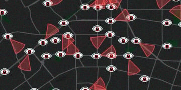 The view of the MapQuest app with marked Flock locations