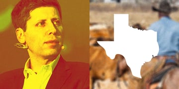 OpenAI CEO Sam Altman and territory of Texas put next to each other.