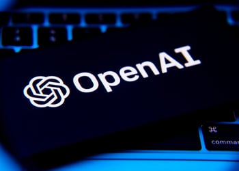 OpenAI logo seen on a phone