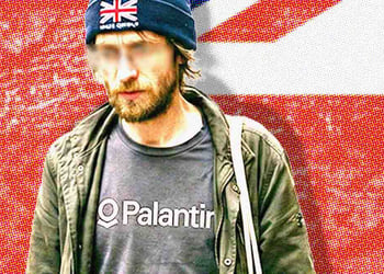 a weak man with a uk hat