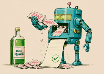 A chatbot eating fake news.