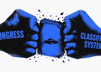 The hands of Congress and the classified system punching over UFOs.