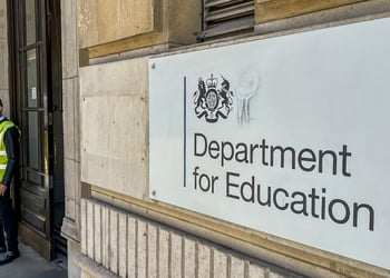 UK Department for Education building sign