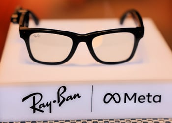 Ray-Ban Meta smart glasses on display