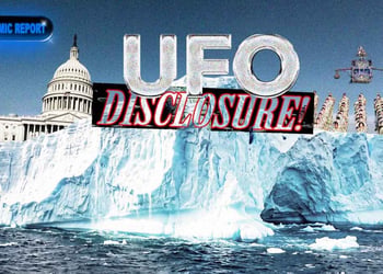 UFO disclosure symbolized as an iceberg.