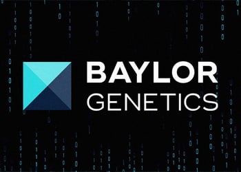 Baylor Genetics logo in black background