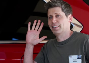 sam altman hand wave