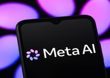 Meta AI logo placed on a smartphone screen