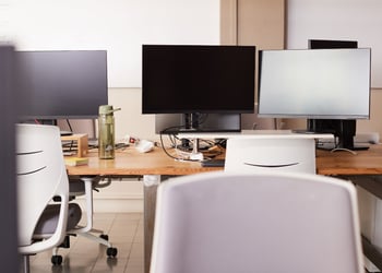 personal computers on a desk