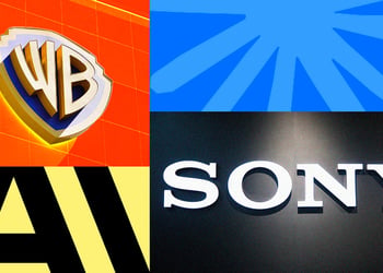 Sony,  Warner, Anthropic and Claude logo's merged together.