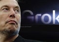 Tesla owner Elon Musk, chatbo Grok logo