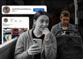 People sitting on the bus with social media profile background