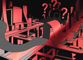 An AI machine churning out embellished paper evidence.