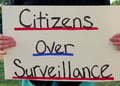 Flock camera protester