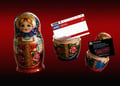 Russian matryoshka dolls containing fake news.