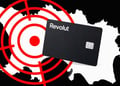 Target on the Isle of Jersey, and black payment card with Revolut logo.