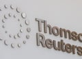 Thomson Reuters logo on a building.